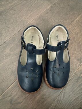 Felix & Flora Navy T-Strap Mary Jane Dress Shoes for Kids
